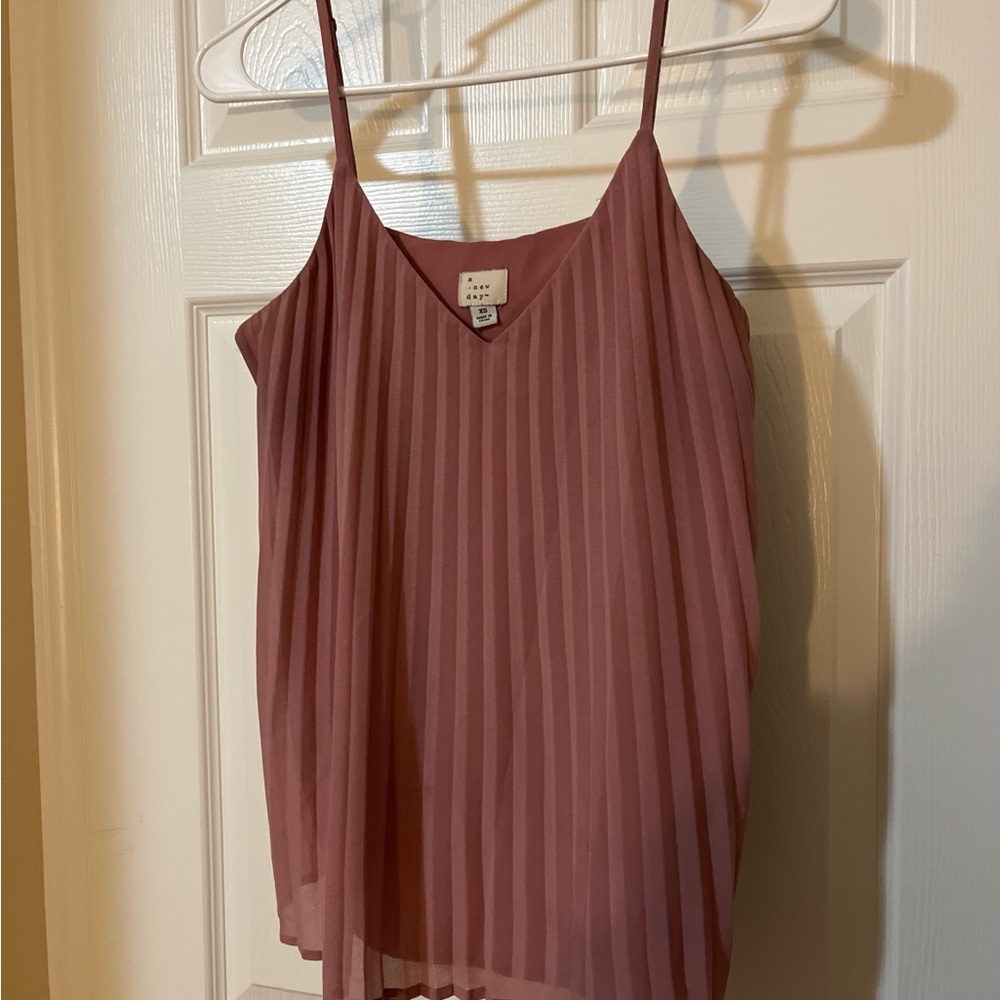 a new day Dusty Rose Pleated Camisole